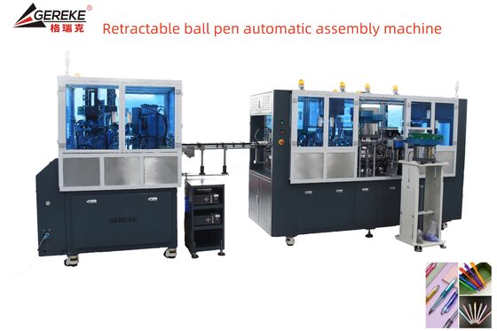 Automatic Ballpoint Pen Assembly Machine Retractable PLC Controlled